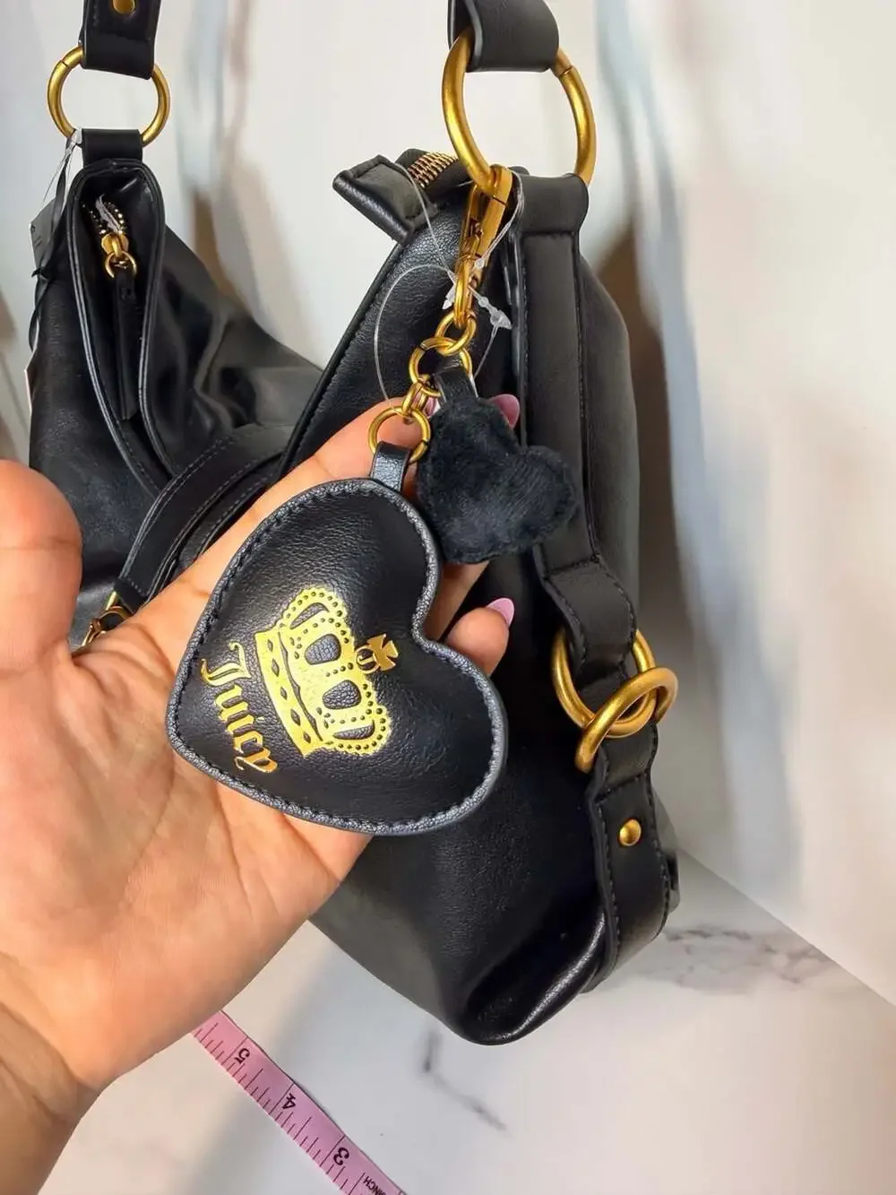 Juicy Couture First Class Couture Hobo Black Liquorice Shoulder Bag